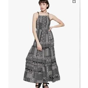 📍 Wild Fable Aztec Print Sundress Maxi Dress Black & White Size Small
